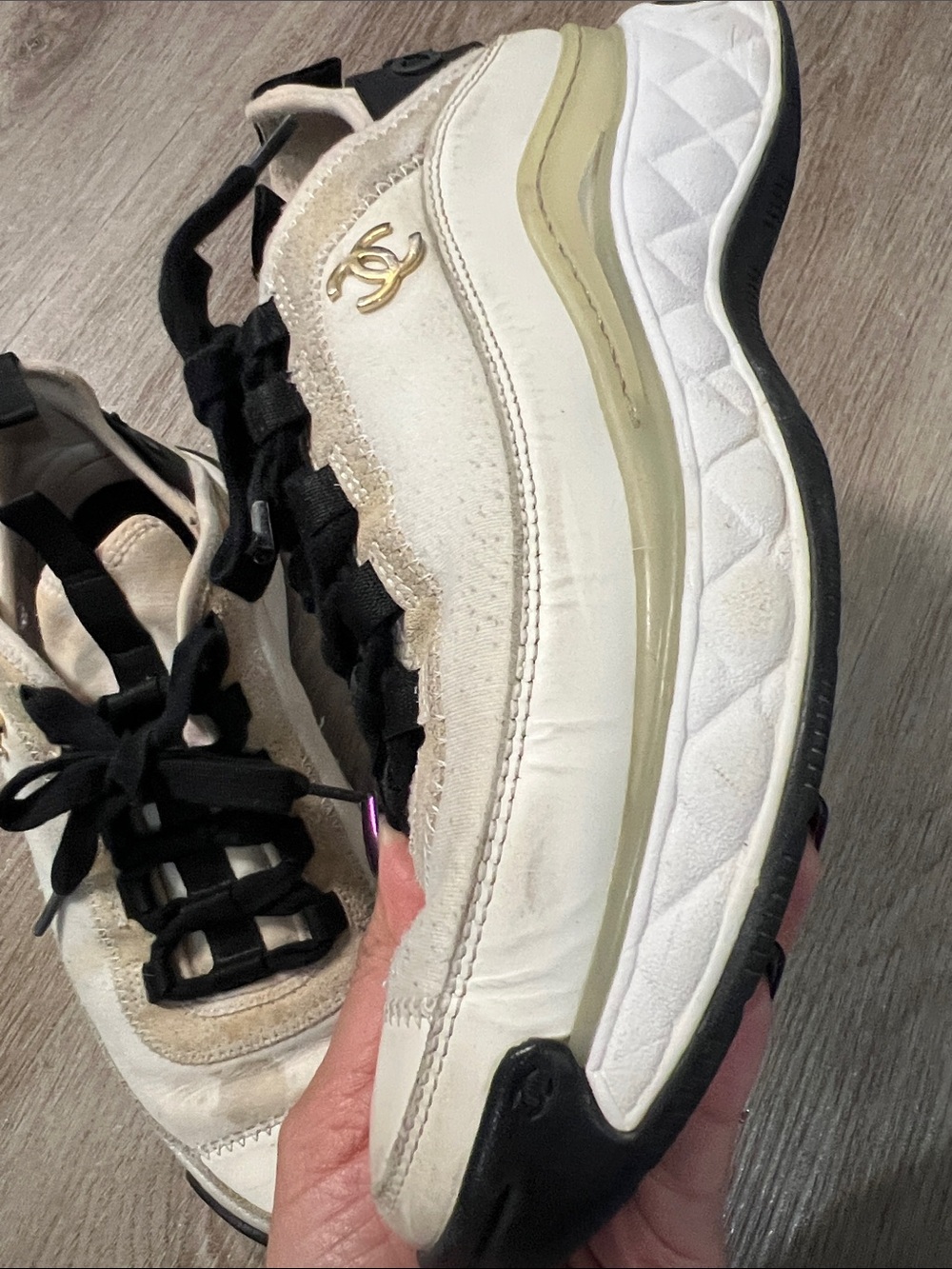 Chanel Trainers Suede and Leather Sneakers - Picture 11 of 15